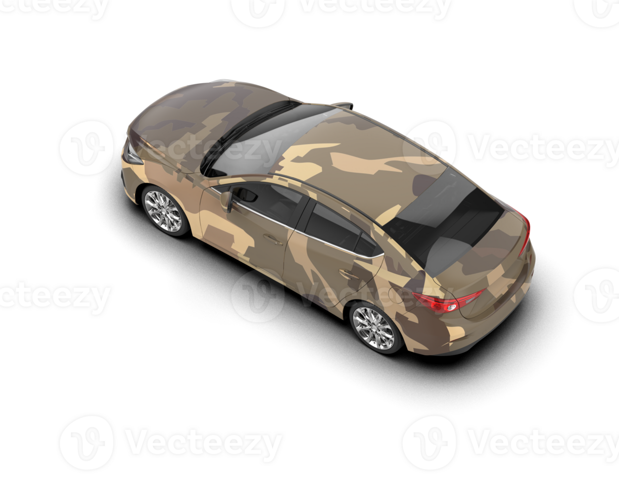 Modern car isolated on background. 3d rendering - illustration png
