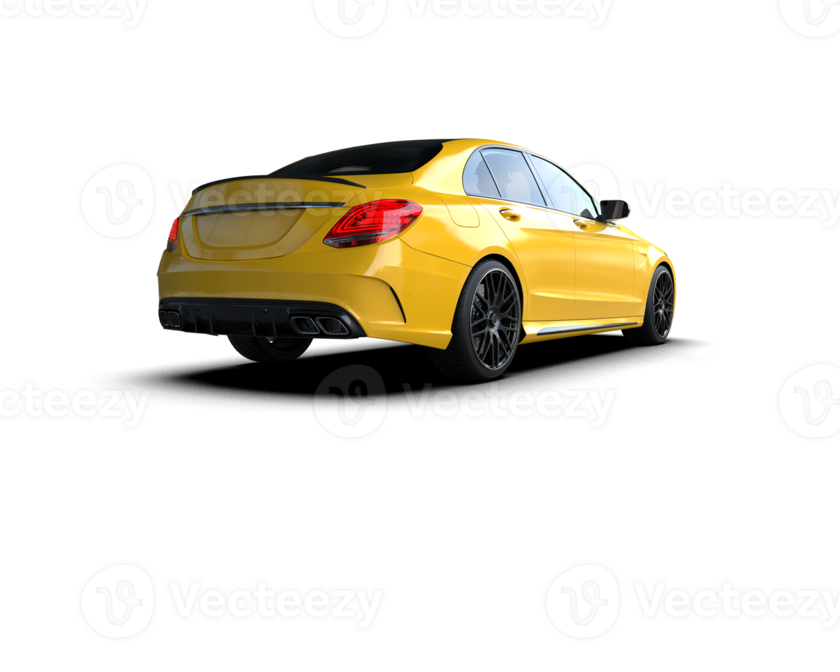 Modern car isolated on background. 3d rendering - illustration png