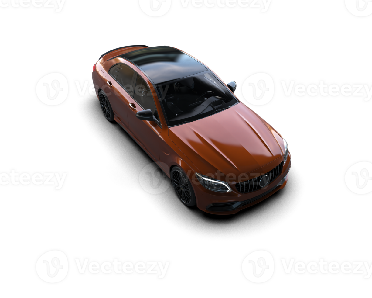 Modern car isolated on background. 3d rendering - illustration png