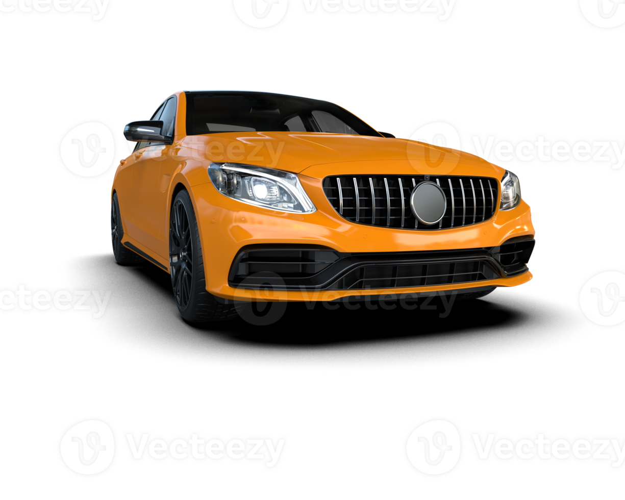 Modern car isolated on background. 3d rendering - illustration png