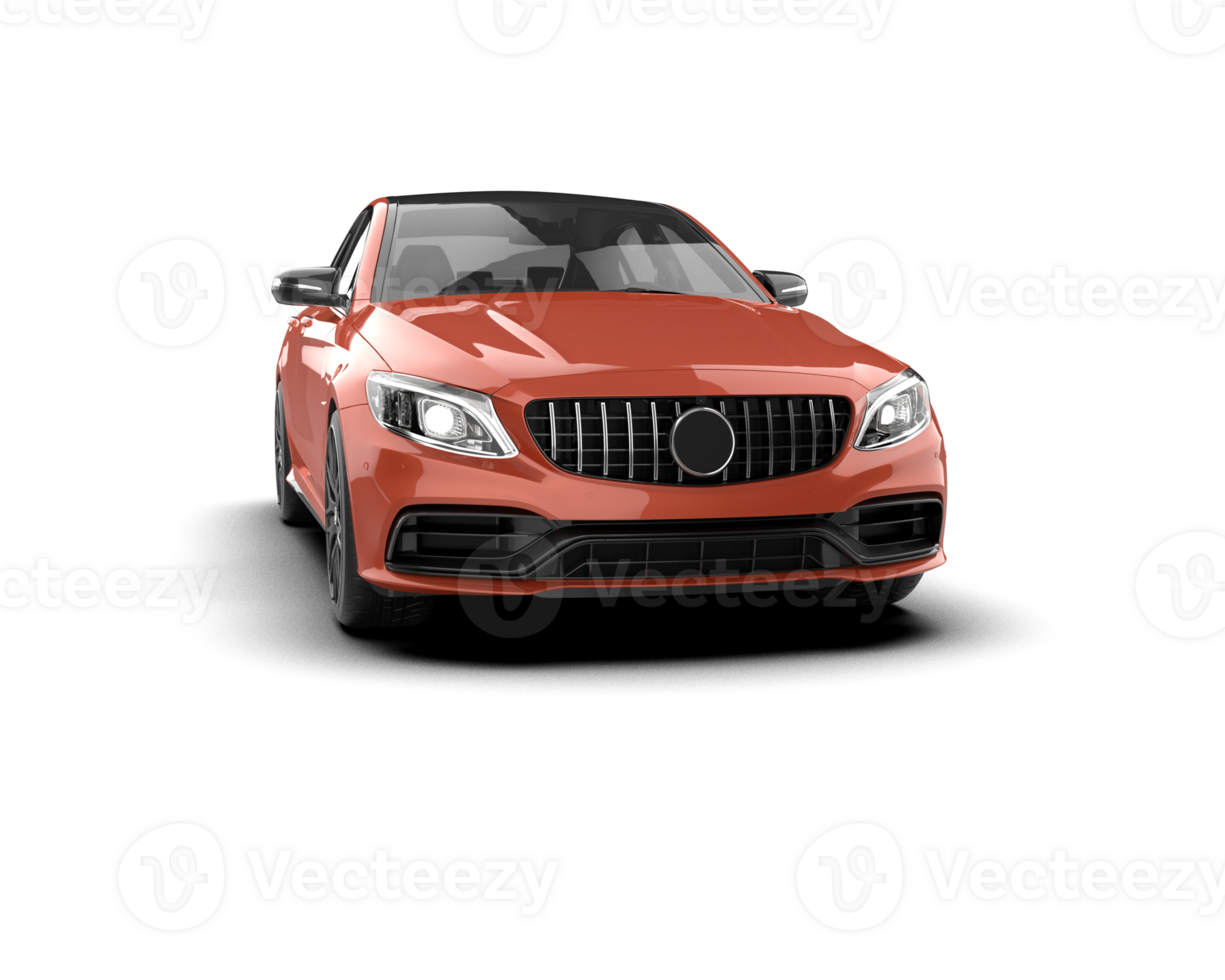 Modern car isolated on background. 3d rendering - illustration png