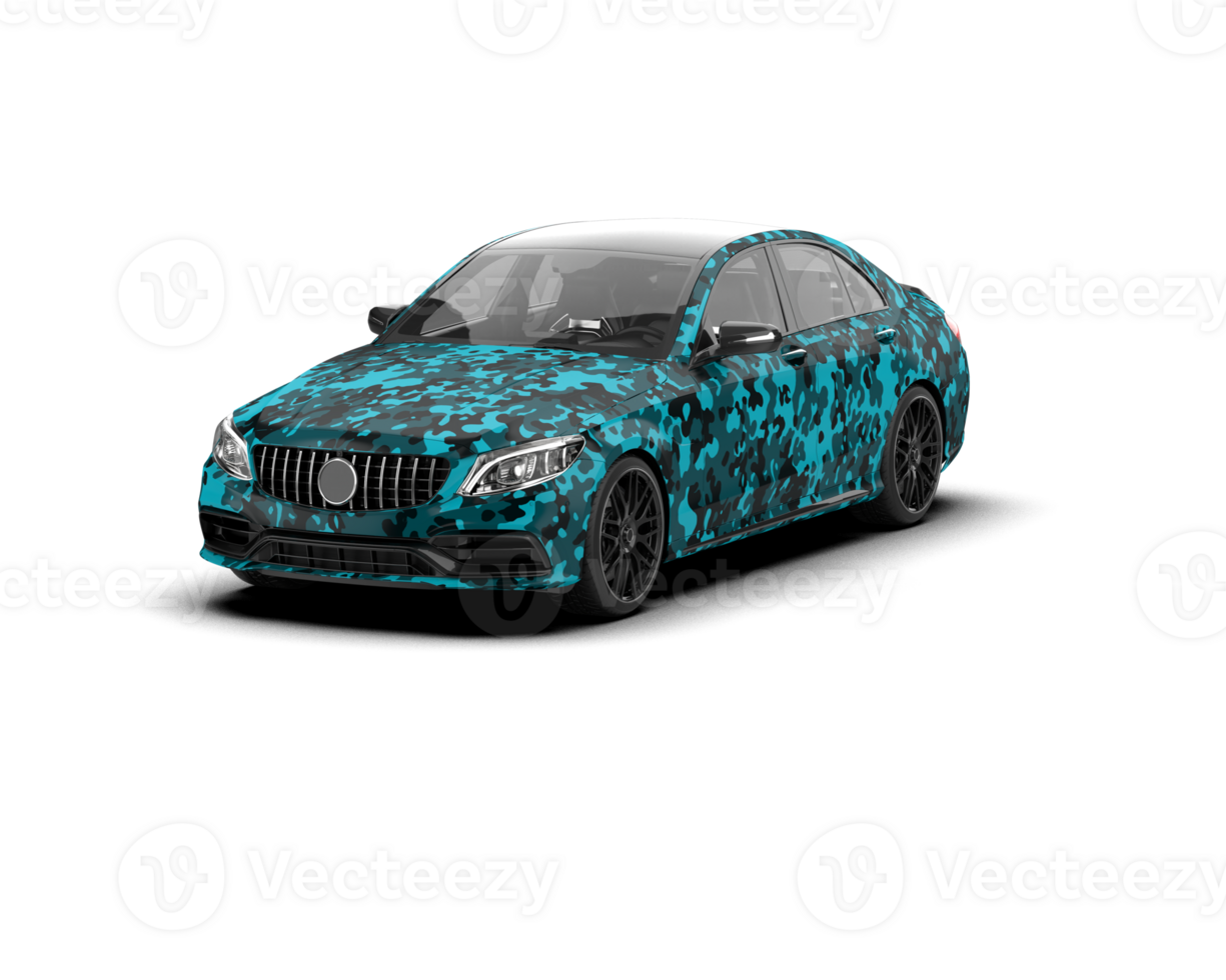 Modern car isolated on background. 3d rendering - illustration png