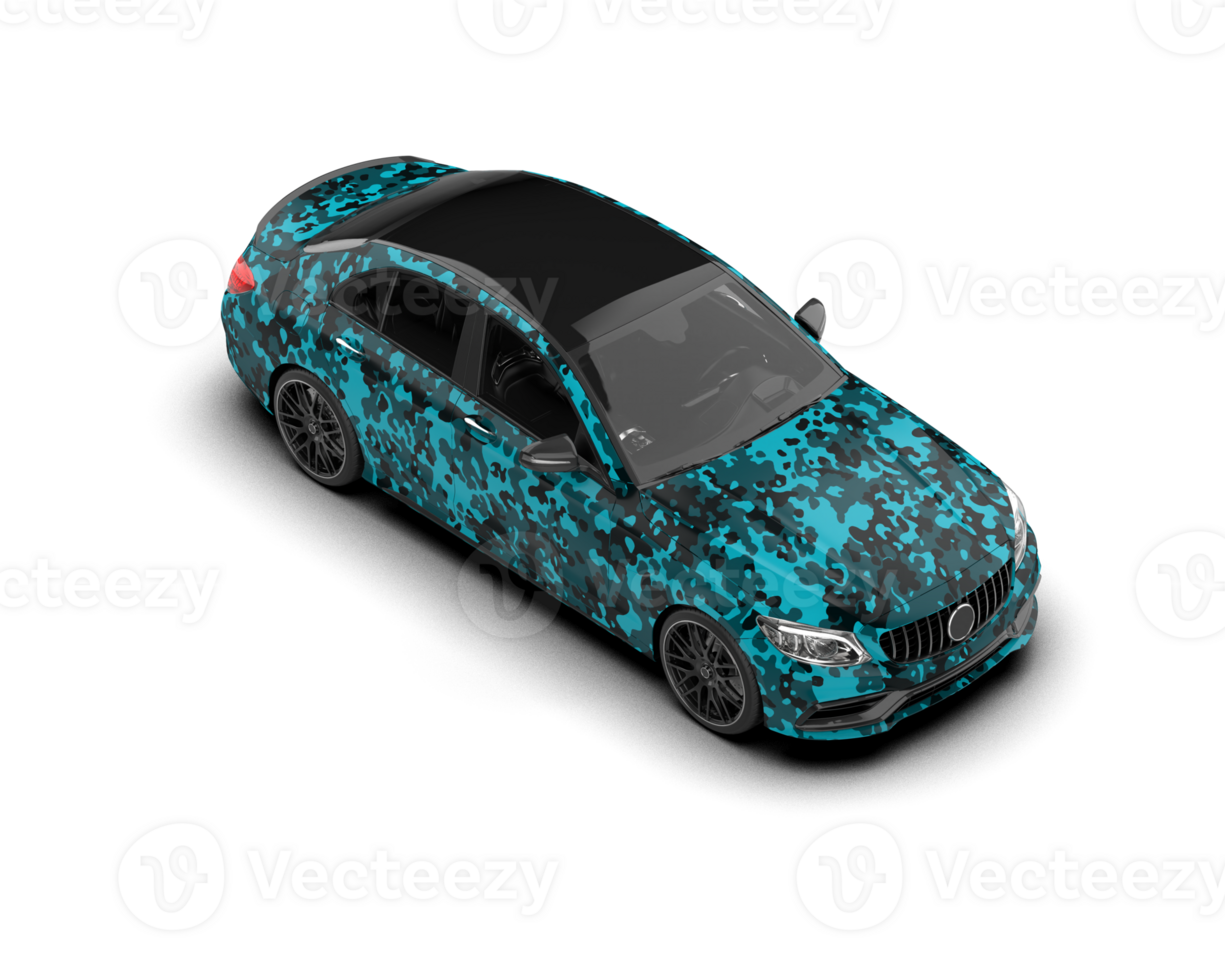 Modern car isolated on background. 3d rendering - illustration png