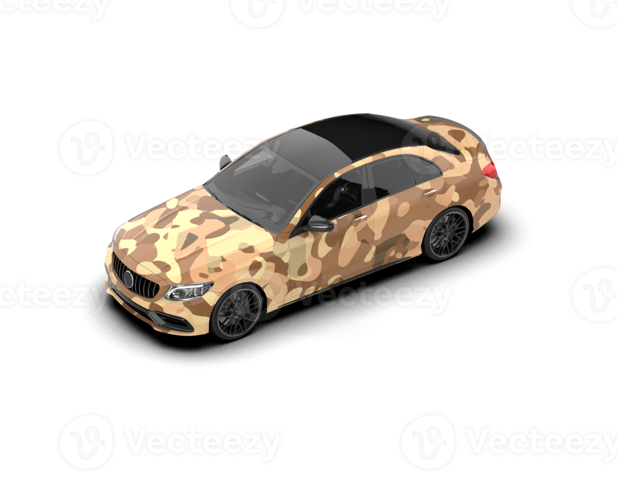 Modern car isolated on background. 3d rendering - illustration png