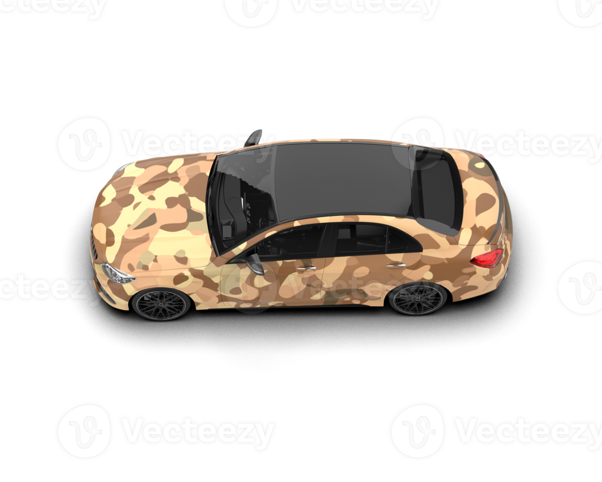 Modern car isolated on background. 3d rendering - illustration png