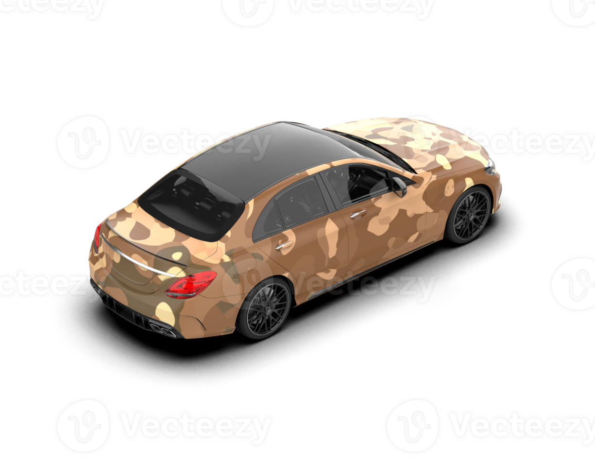 Modern car isolated on background. 3d rendering - illustration png