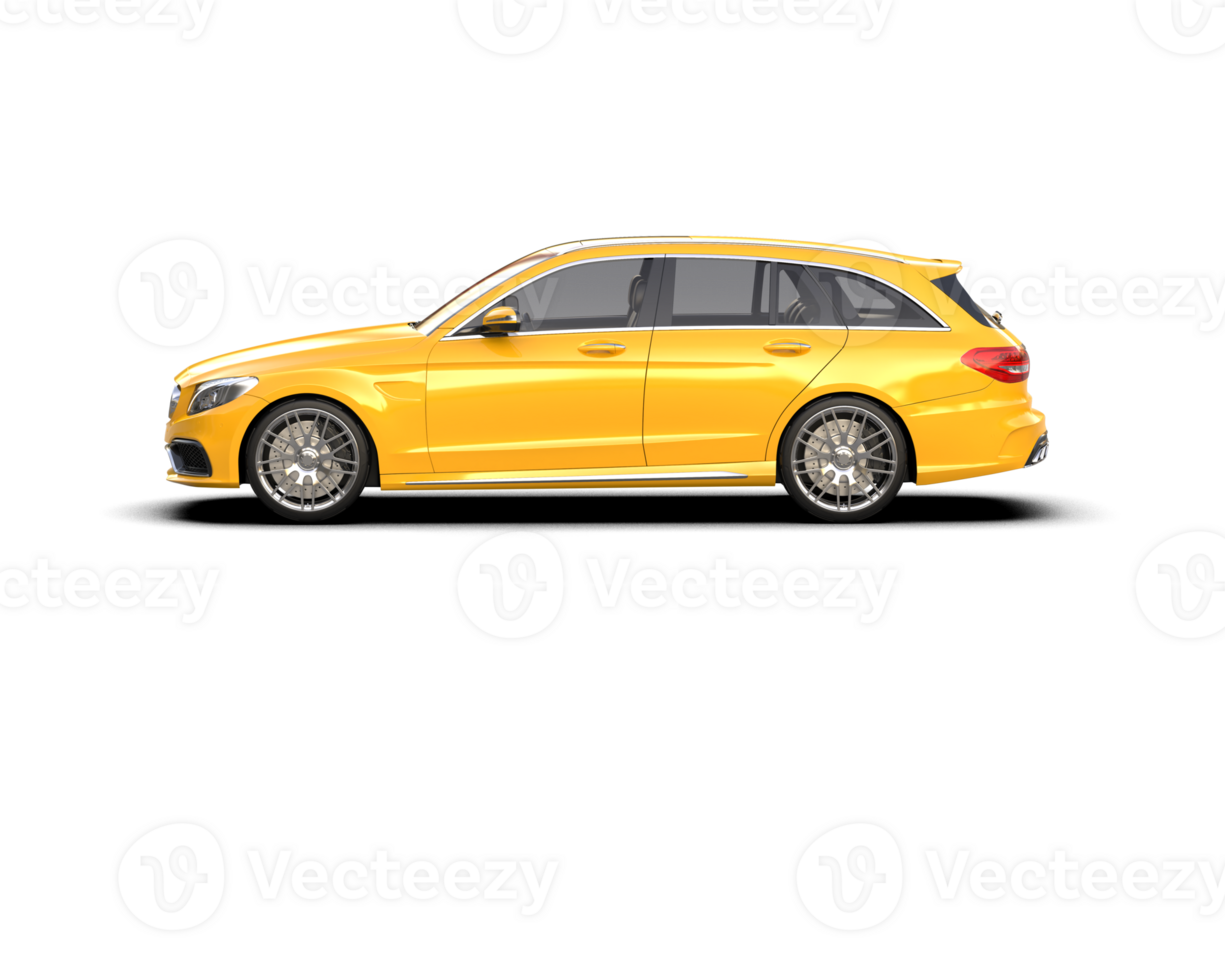 Modern car isolated on background. 3d rendering - illustration png
