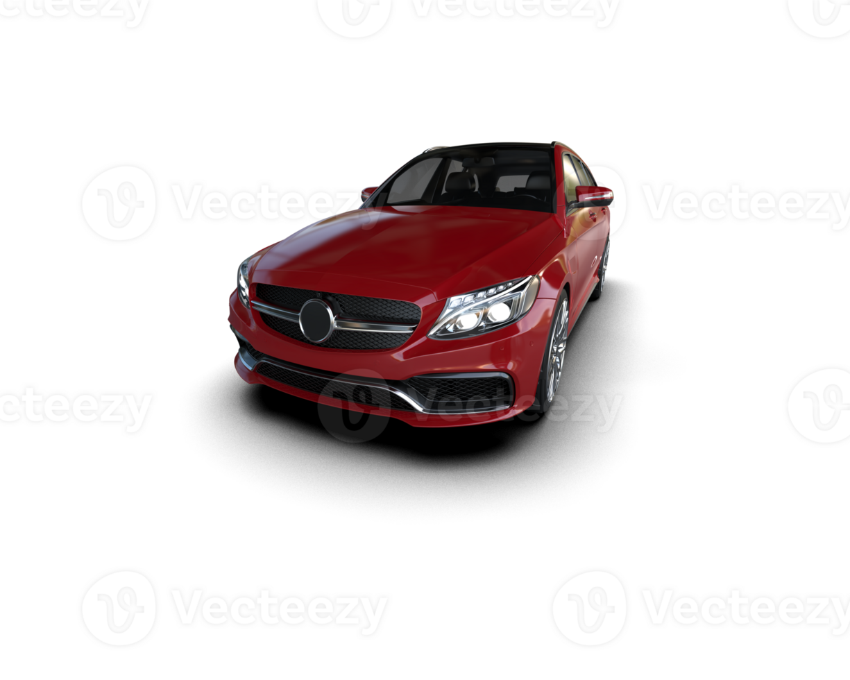Modern car isolated on background. 3d rendering - illustration png