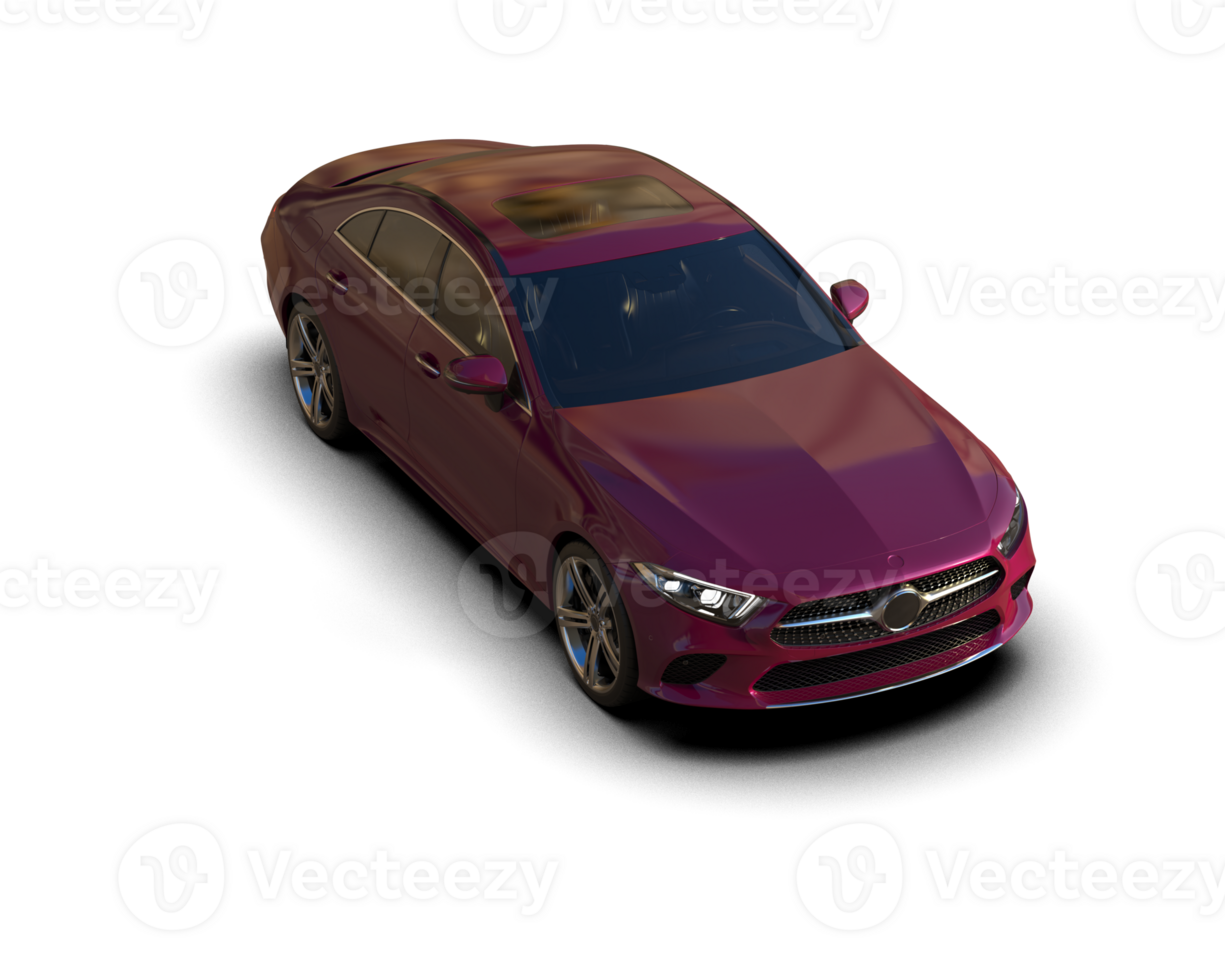Modern car isolated on background. 3d rendering - illustration png