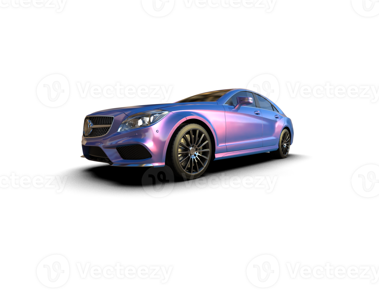 Modern car isolated on background. 3d rendering - illustration png