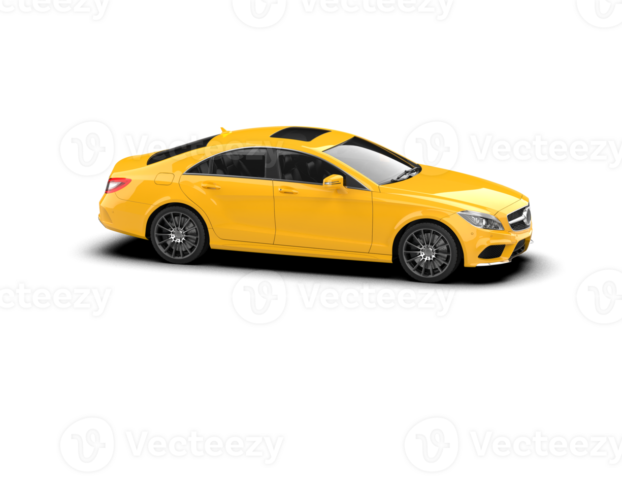 Modern car isolated on background. 3d rendering - illustration png