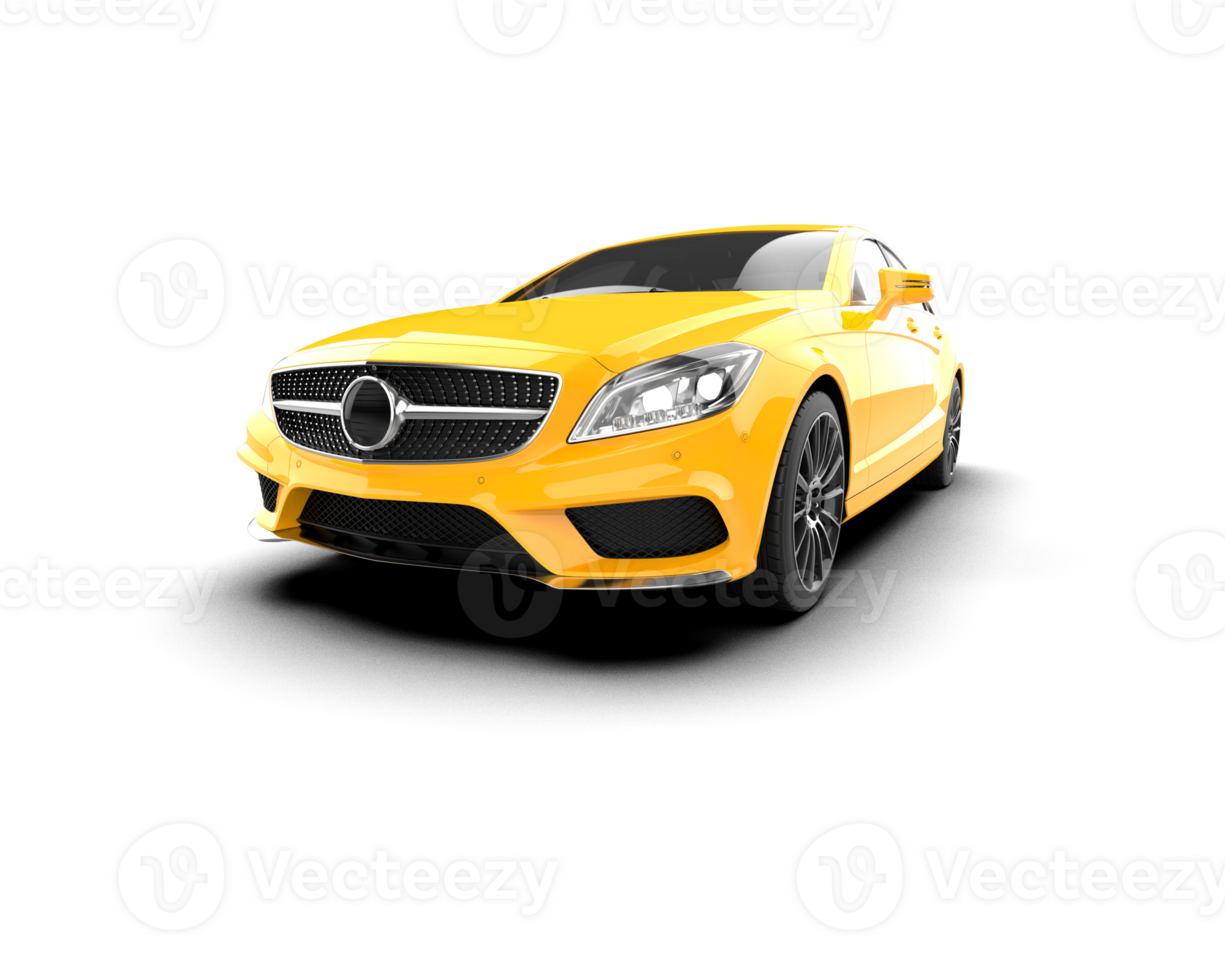 Modern car isolated on background. 3d rendering - illustration png