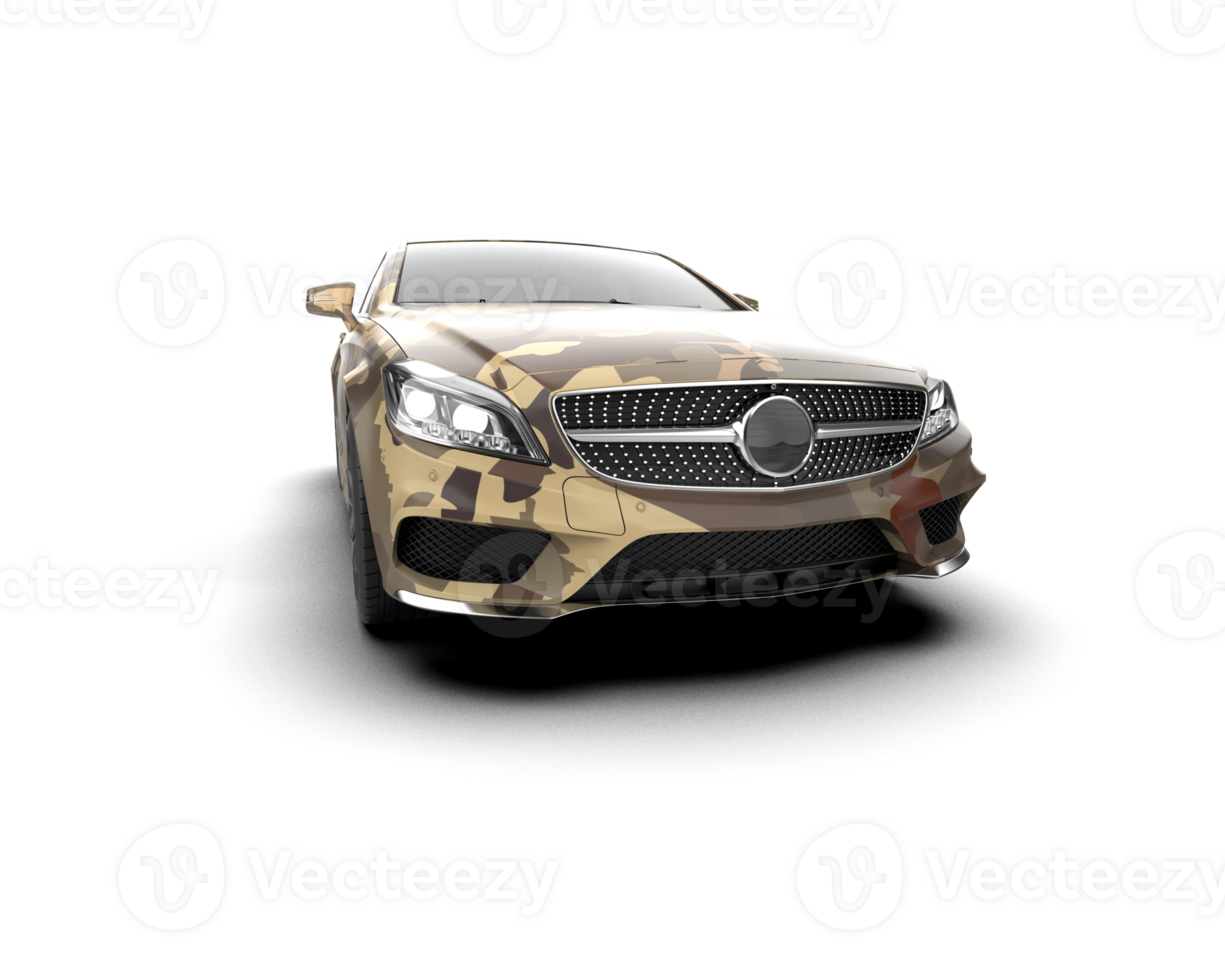 Modern car isolated on background. 3d rendering - illustration png