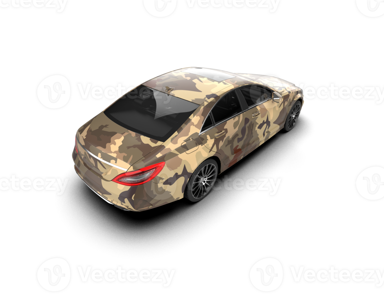 Modern car isolated on background. 3d rendering - illustration png