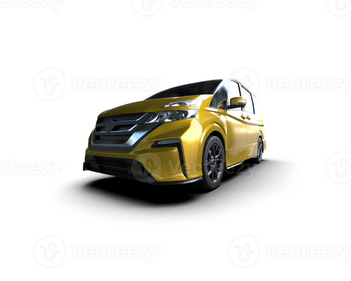 Modern car isolated on background. 3d rendering - illustration png