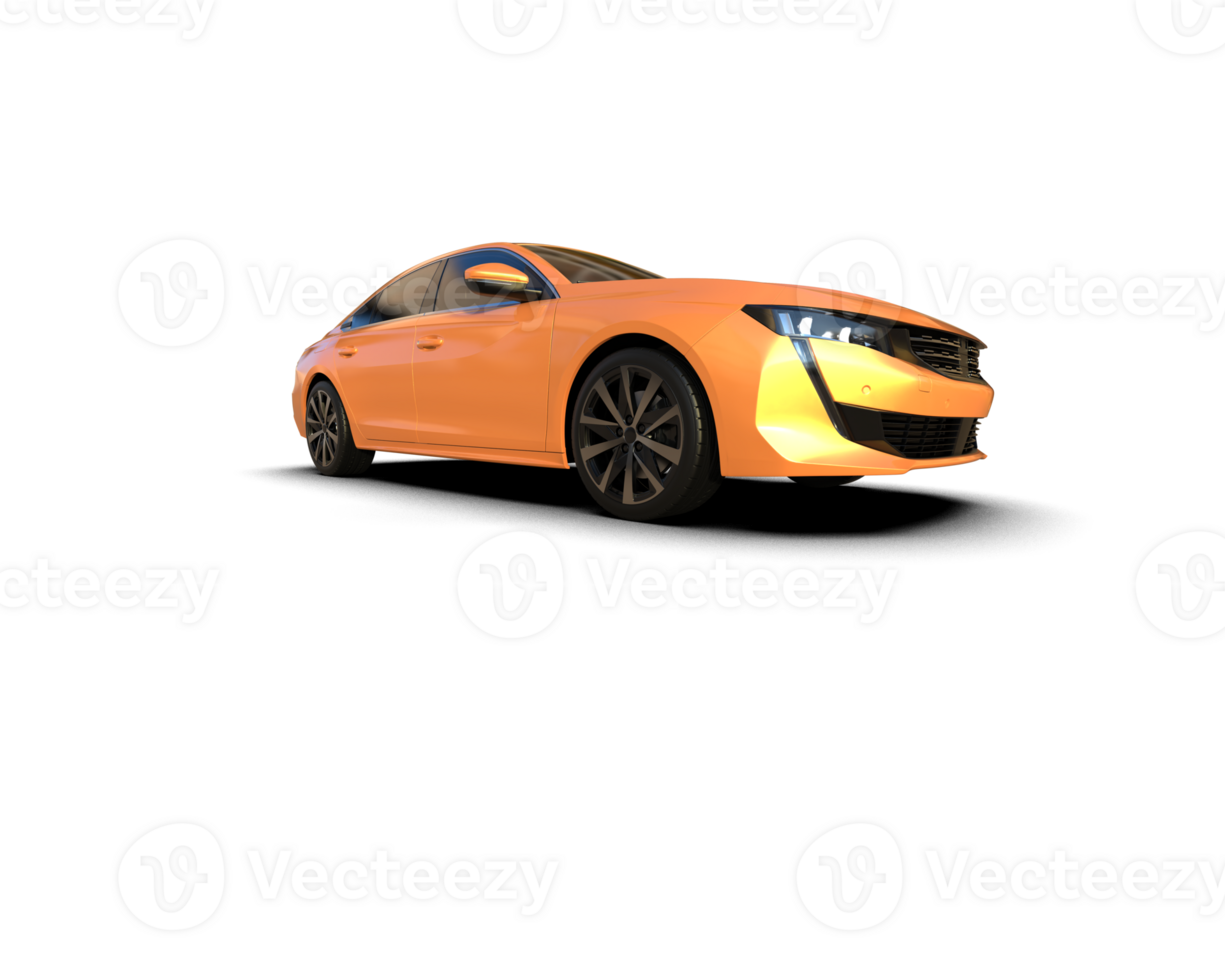 Modern car isolated on background. 3d rendering - illustration png