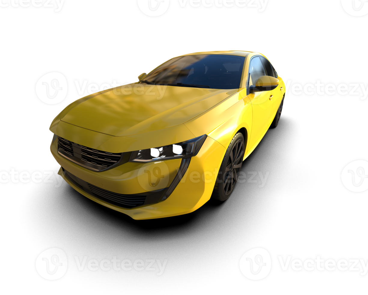 Modern car isolated on background. 3d rendering - illustration png