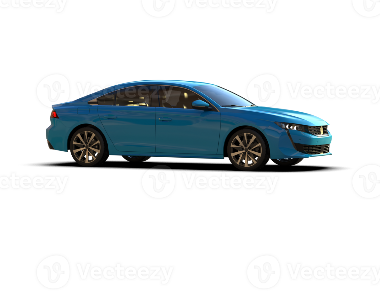 Modern car isolated on background. 3d rendering - illustration png