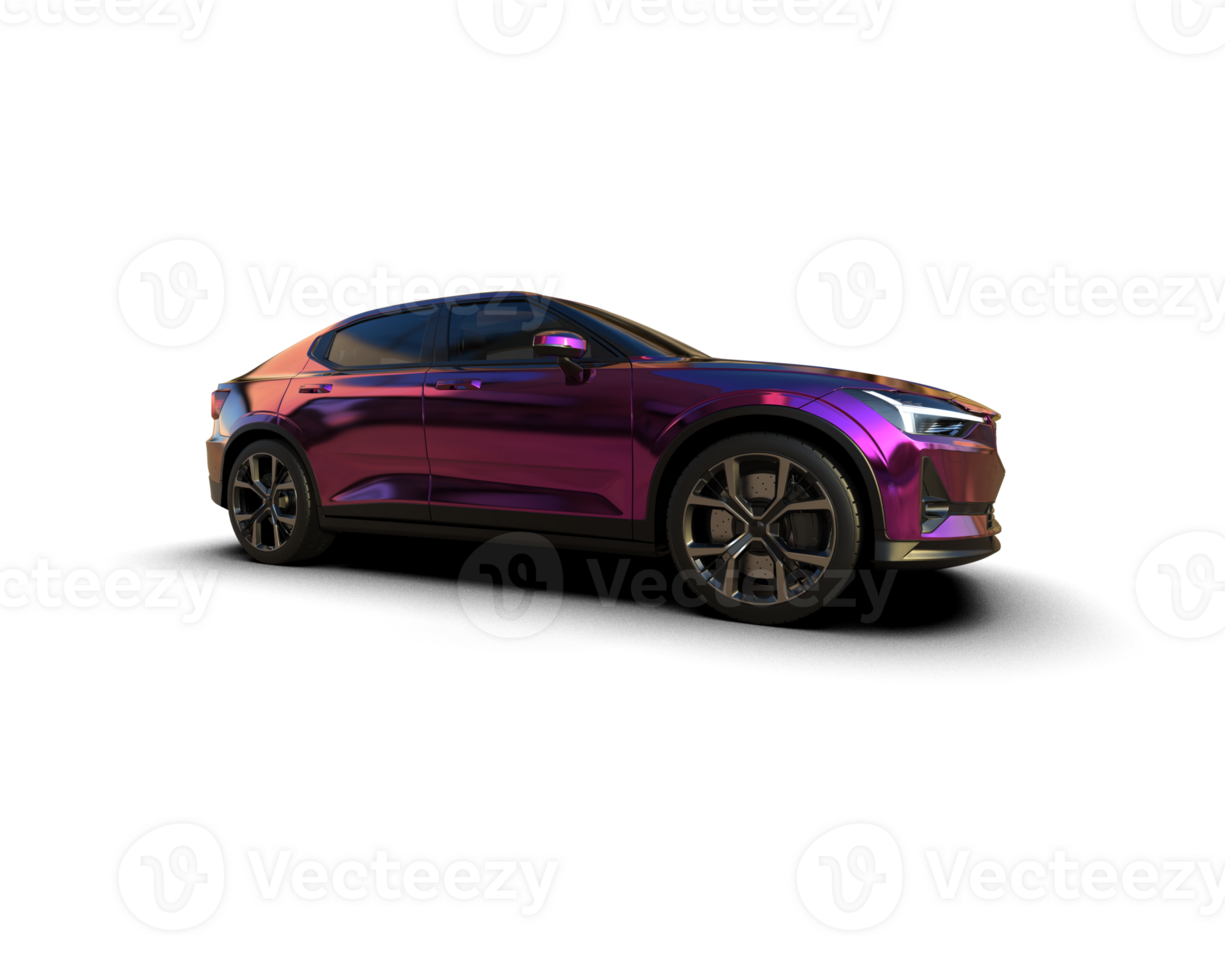 Modern car isolated on background. 3d rendering - illustration png