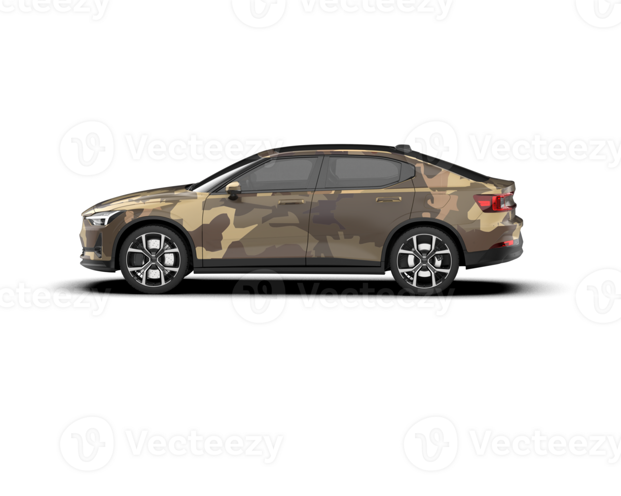 Modern car isolated on background. 3d rendering - illustration png
