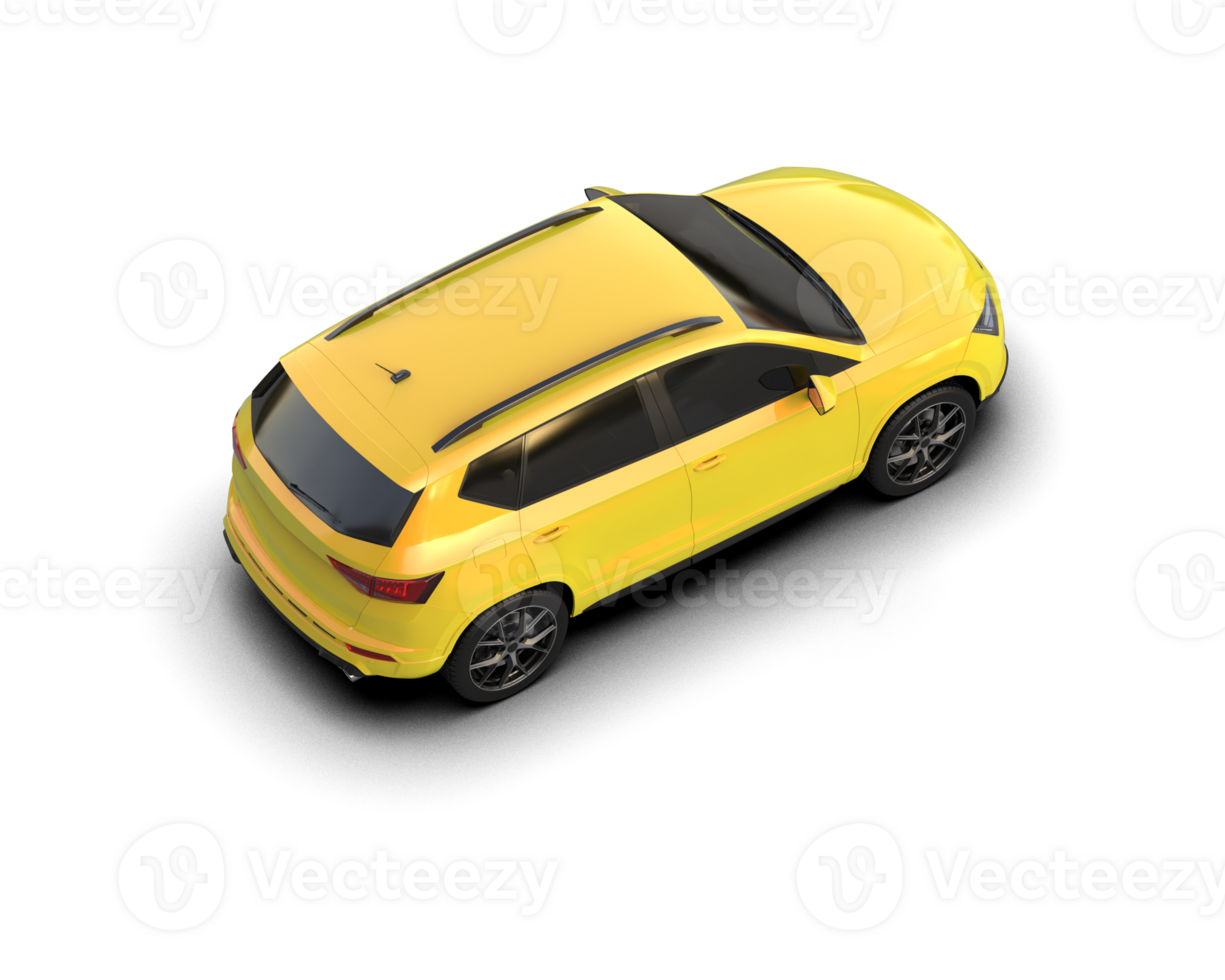 Modern car isolated on background. 3d rendering - illustration png