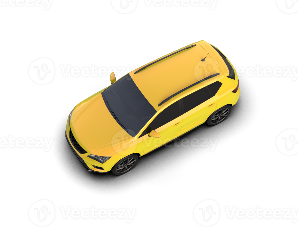 Modern car isolated on background. 3d rendering - illustration png