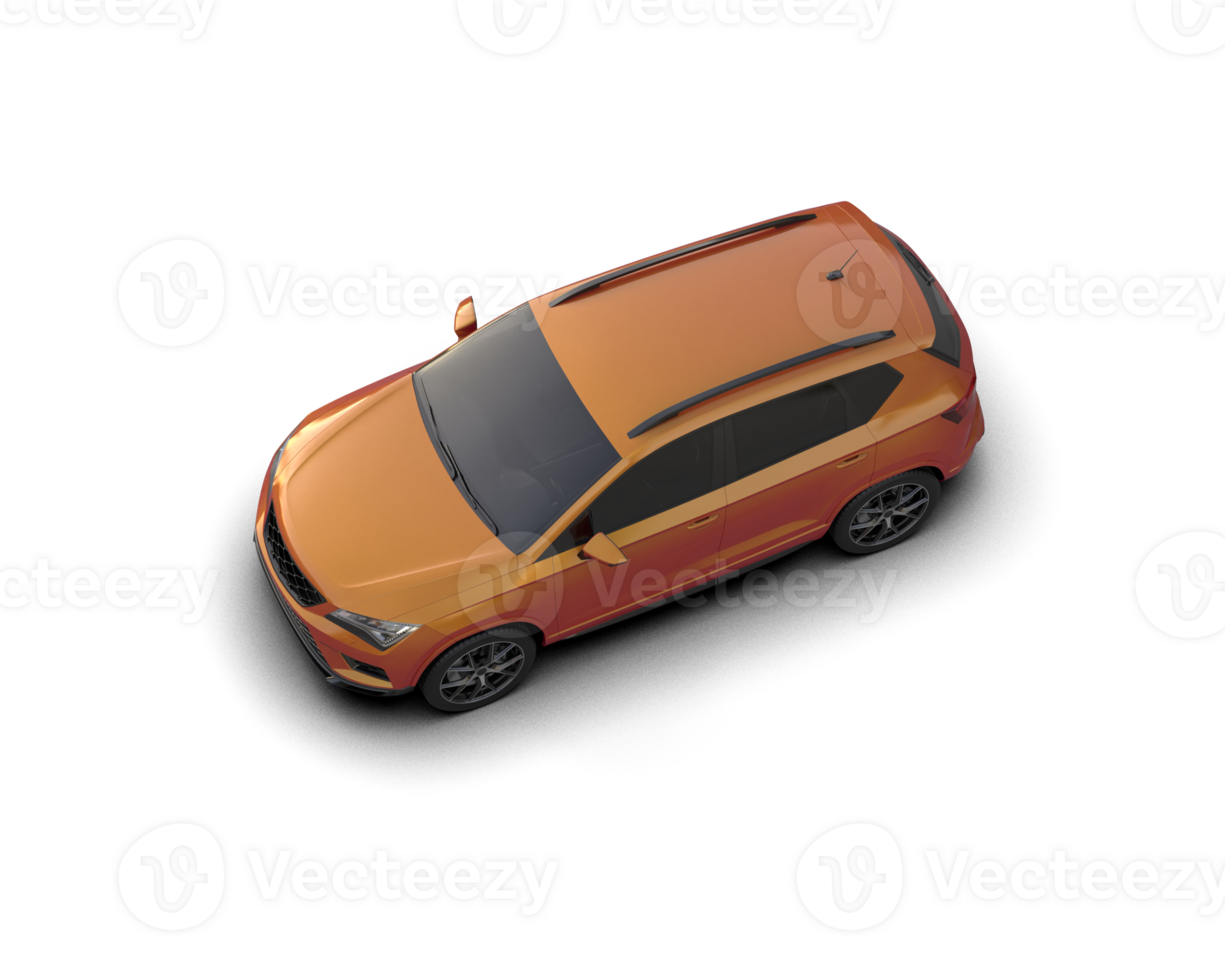 Modern car isolated on background. 3d rendering - illustration png
