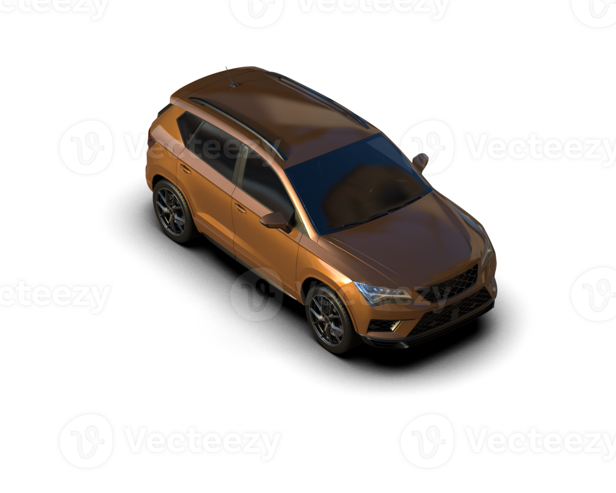 Modern car isolated on background. 3d rendering - illustration png