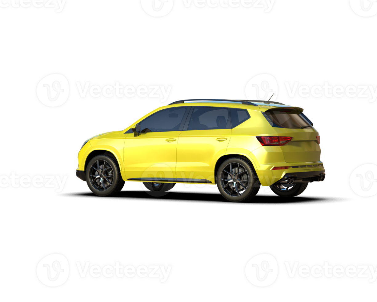Modern car isolated on background. 3d rendering - illustration png