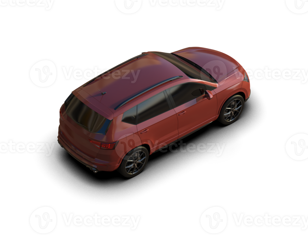 Modern car isolated on background. 3d rendering - illustration png