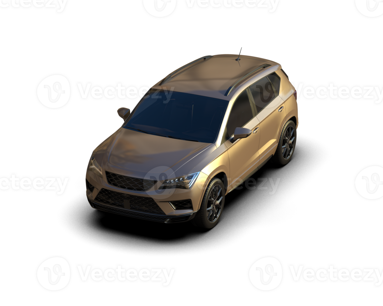 Modern car isolated on background. 3d rendering - illustration png