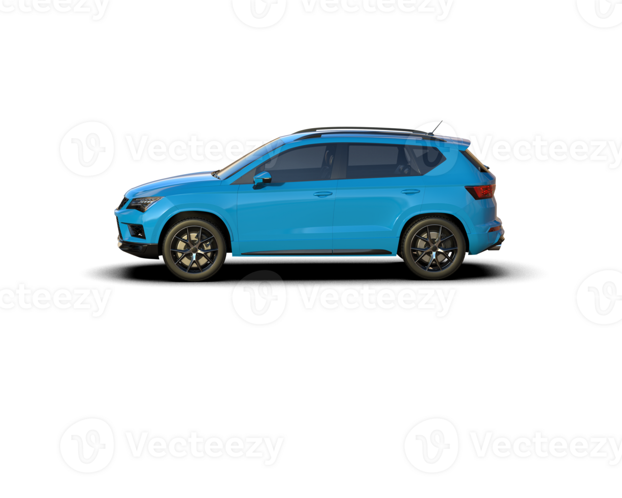 Modern car isolated on background. 3d rendering - illustration png