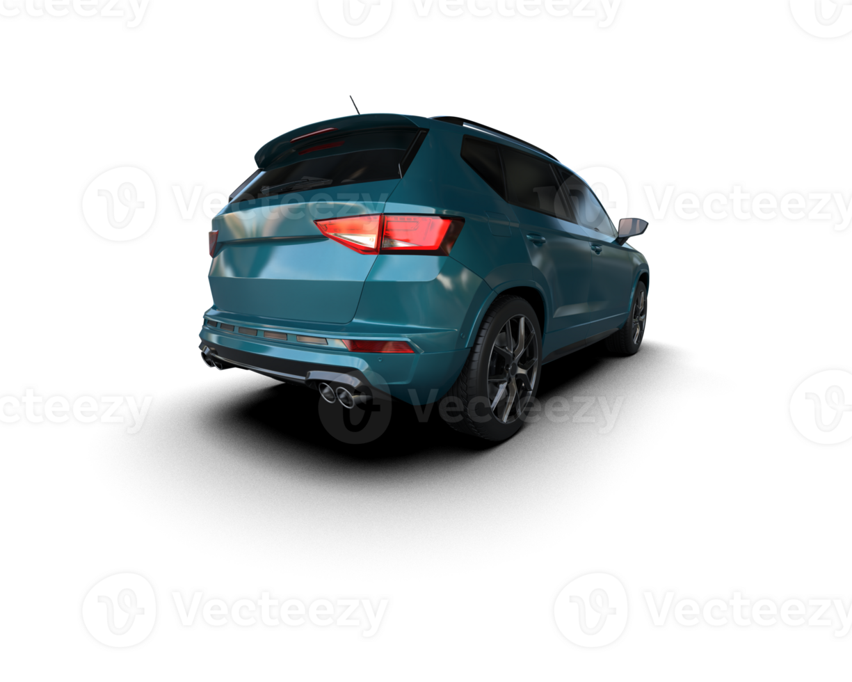 Modern car isolated on background. 3d rendering - illustration png