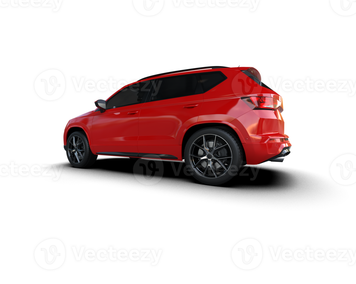 Modern car isolated on background. 3d rendering - illustration png