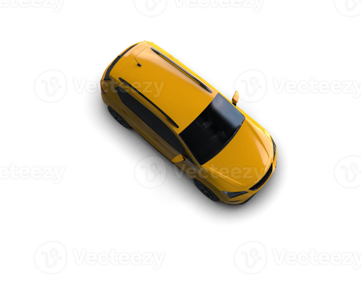 Modern car isolated on background. 3d rendering - illustration png