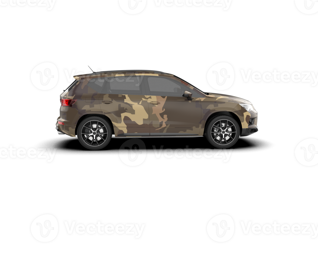 Modern car isolated on background. 3d rendering - illustration png