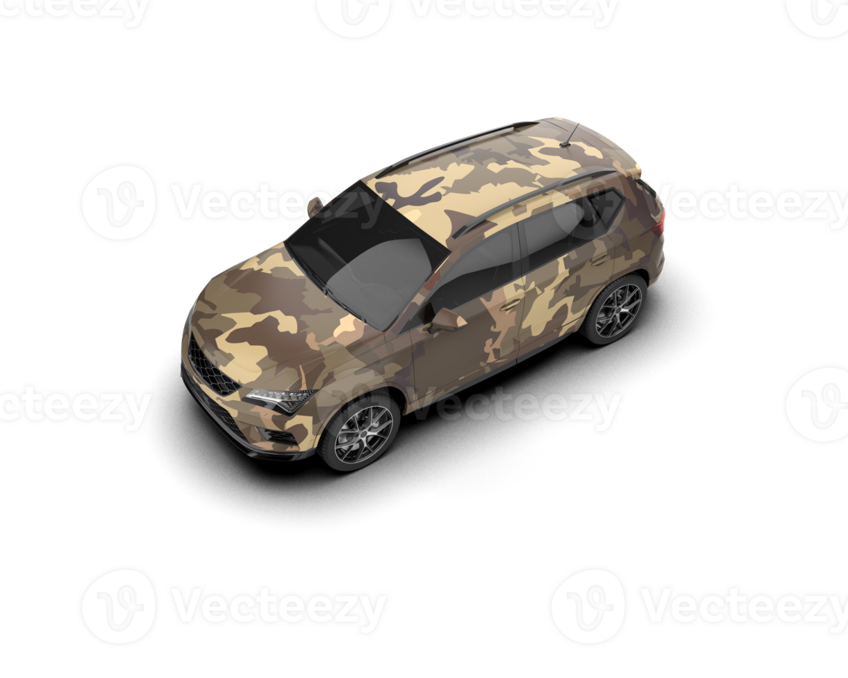 Modern car isolated on background. 3d rendering - illustration png