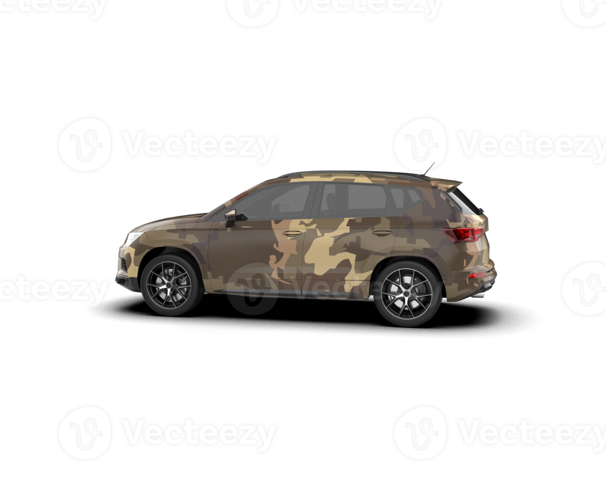 Modern car isolated on background. 3d rendering - illustration png