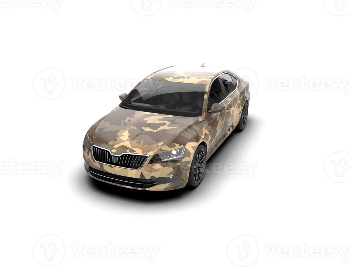 Modern car isolated on background. 3d rendering - illustration png