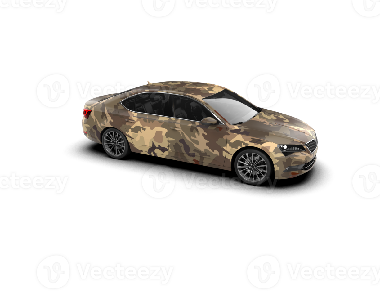 Modern car isolated on background. 3d rendering - illustration png