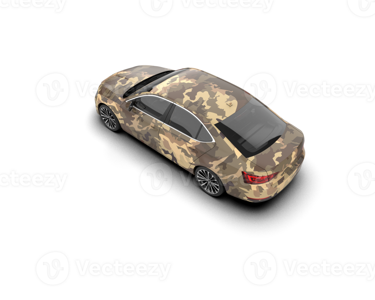 Modern car isolated on background. 3d rendering - illustration png