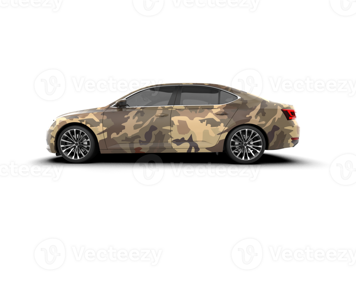 Modern car isolated on background. 3d rendering - illustration png