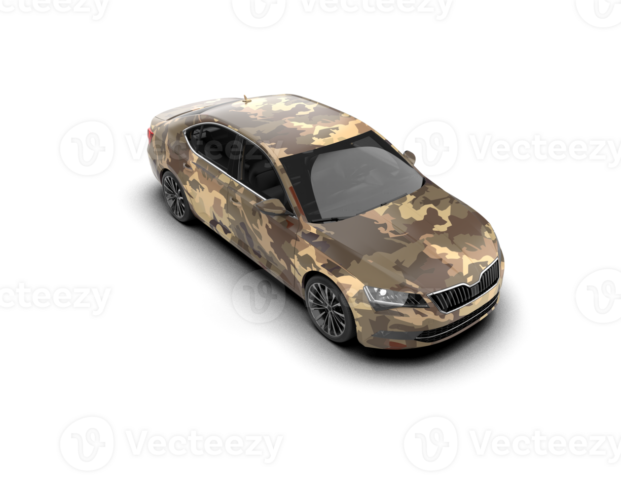 Modern car isolated on background. 3d rendering - illustration png
