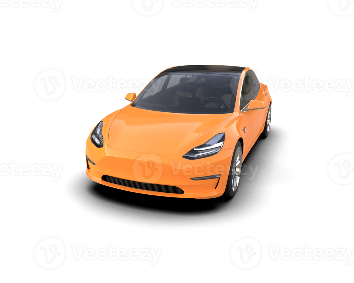 Modern car isolated on background. 3d rendering - illustration png