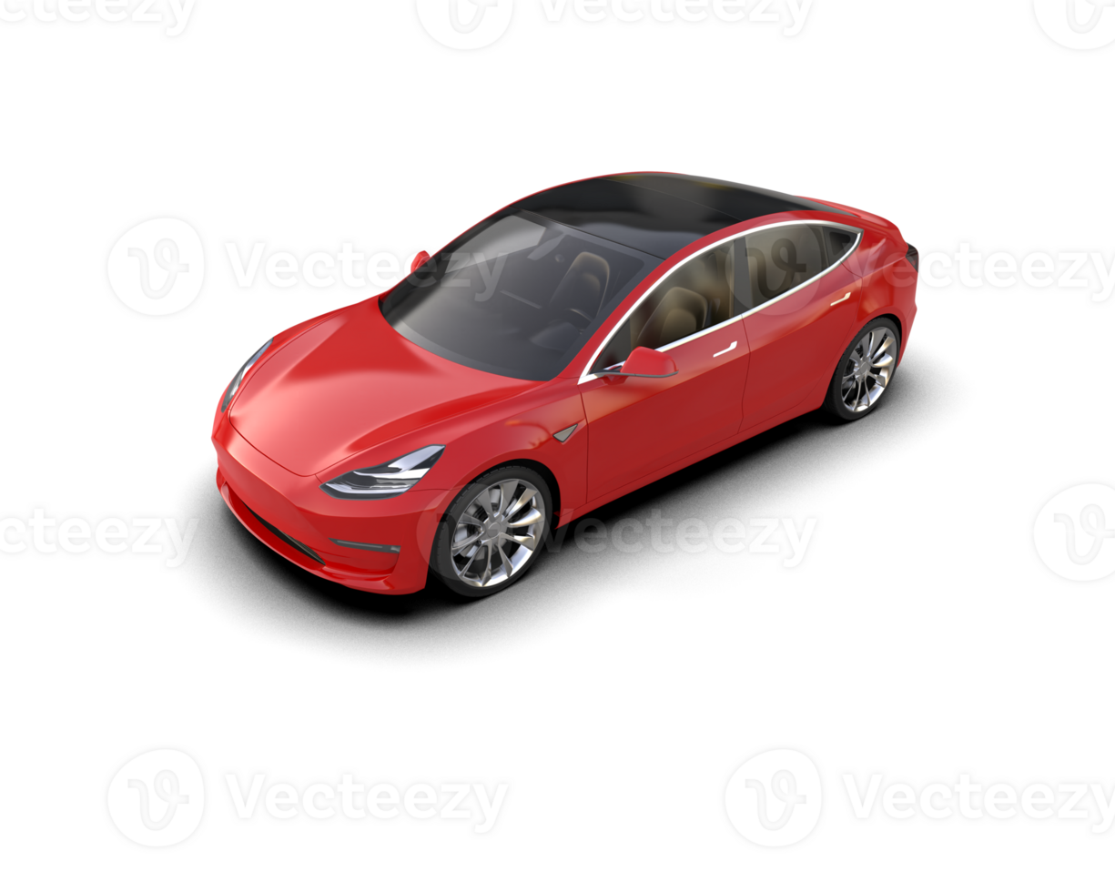 Modern car isolated on background. 3d rendering - illustration png