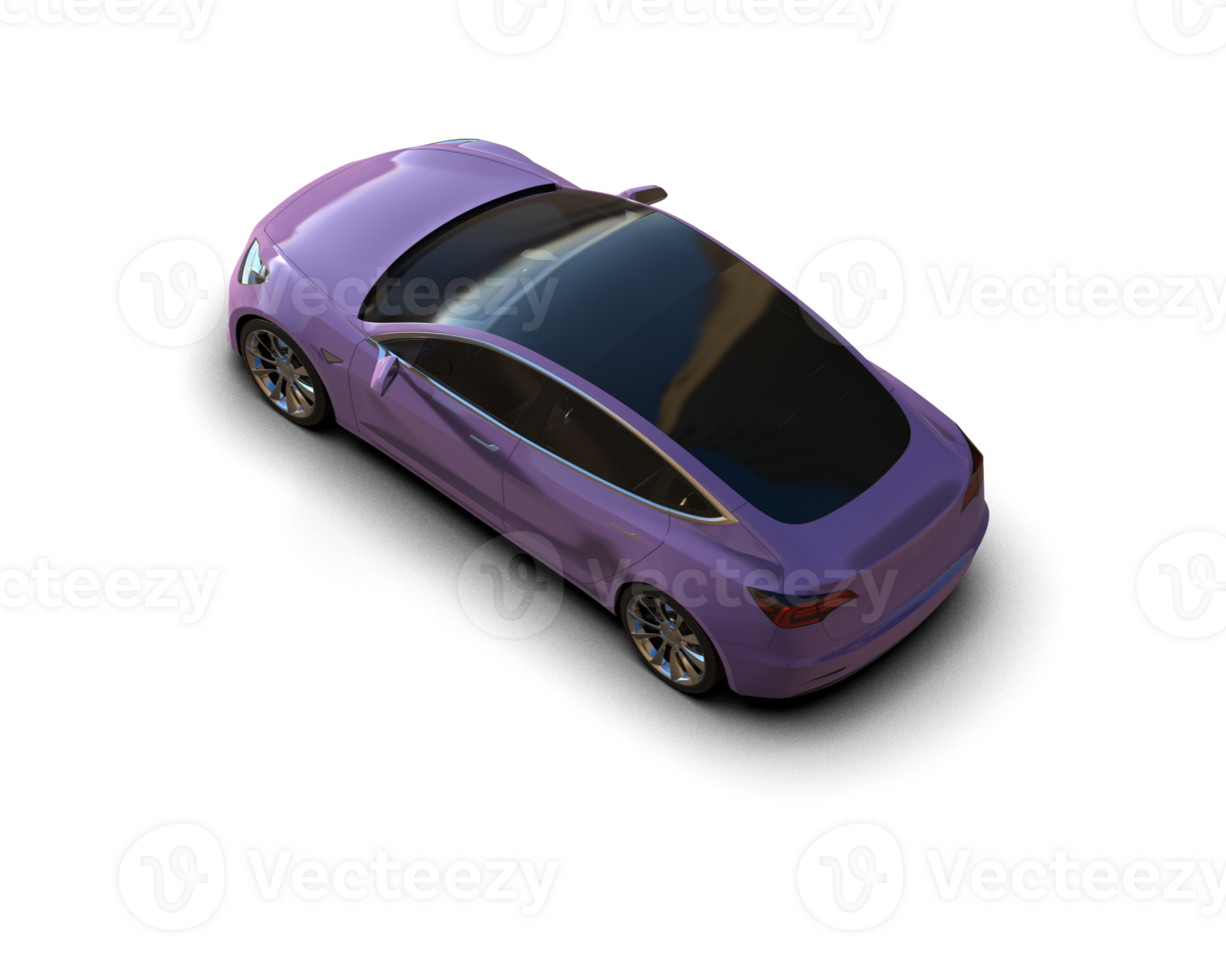 Modern car isolated on background. 3d rendering - illustration png