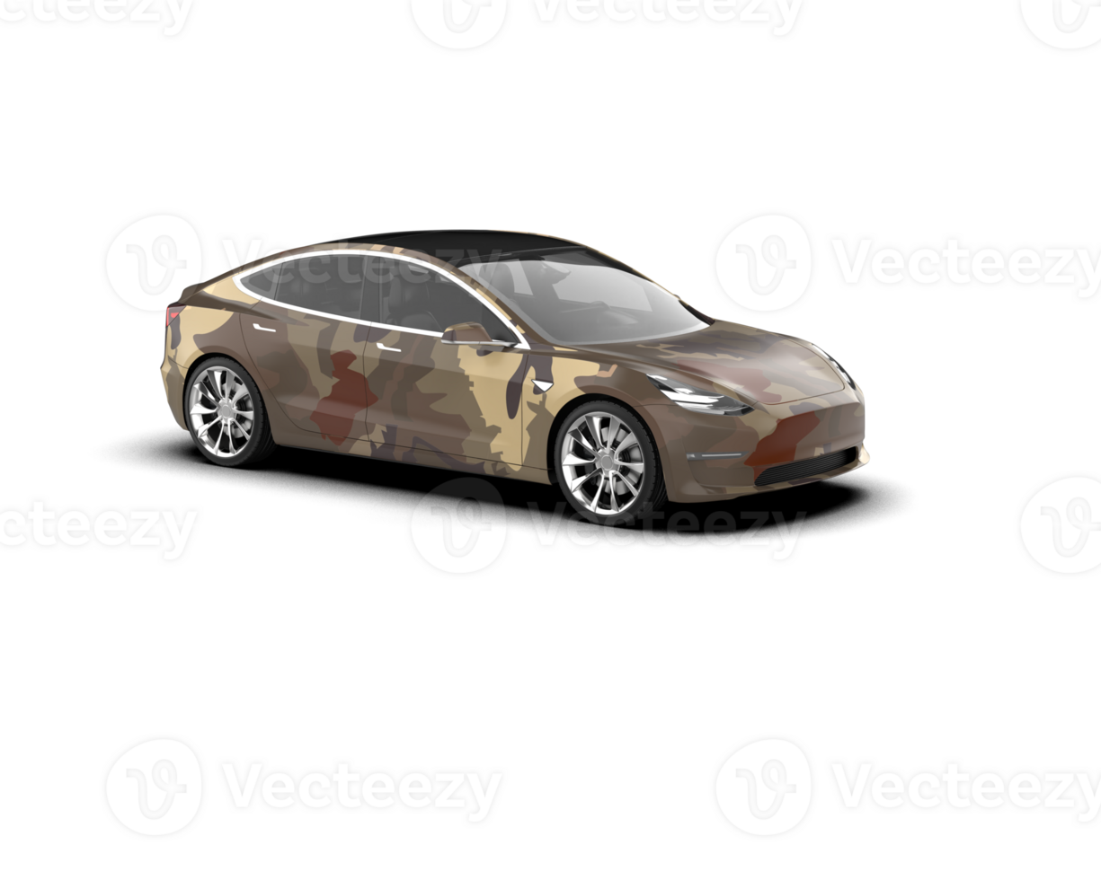 Modern car isolated on background. 3d rendering - illustration png