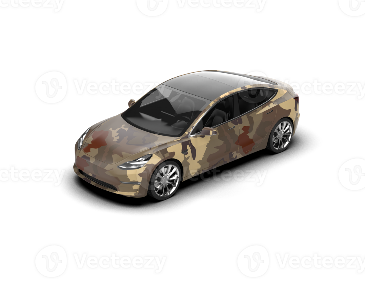 Modern car isolated on background. 3d rendering - illustration png