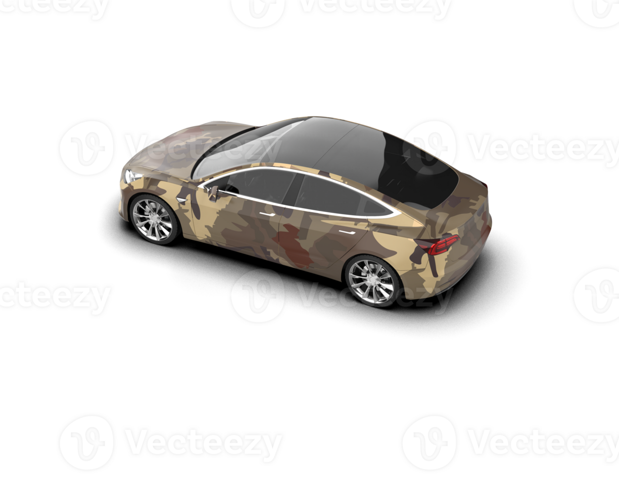 Modern car isolated on background. 3d rendering - illustration png