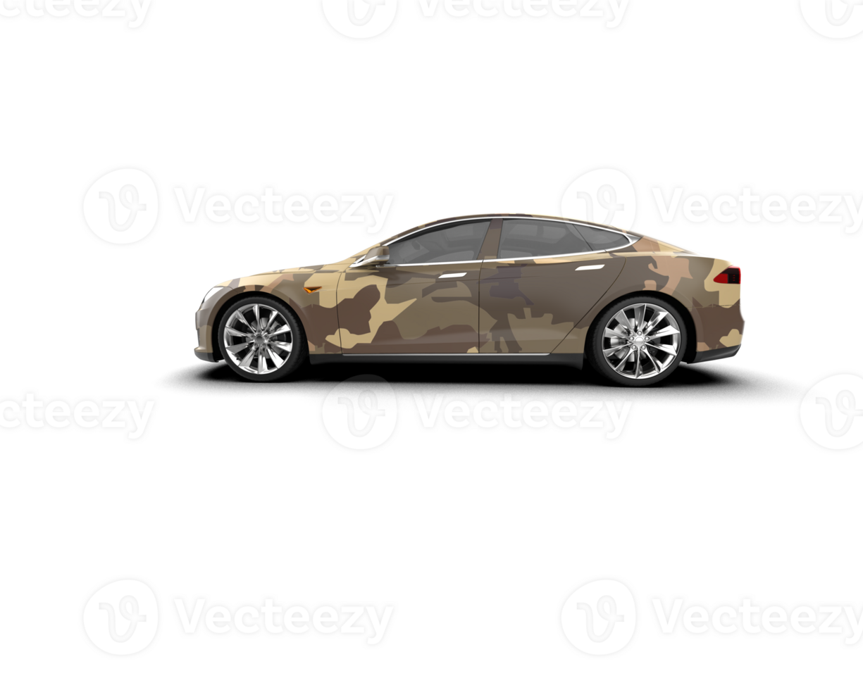 Modern car isolated on background. 3d rendering - illustration png